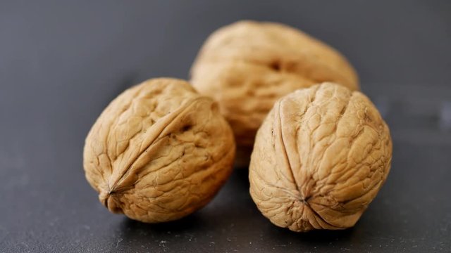 Walnut, 4k Close up shot, Slider equipment used. RL pan, Right slider dolly shot