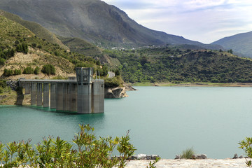 Fototapeta premium Dam at the mountain river