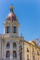 Fototapeta na wymiar Government building at the Plaza Ayuntamiento in Valencia
