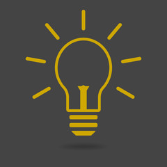 Vector image of a lamp. Light bulb icon