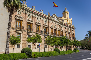 Fototapeta na wymiar Capitana General building at the Tetuan square in Valencia