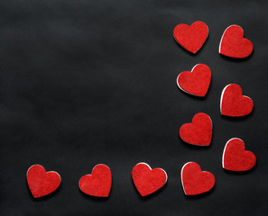 St. Valentine day background. Flat lay