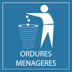 Logo ordures ménagères.