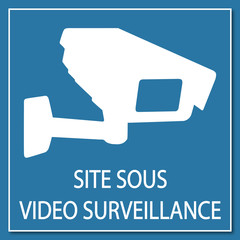 Fototapeta premium Logo site sous vidéo surveillance.