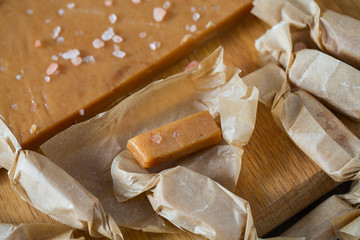 home made salted vanilla caramel