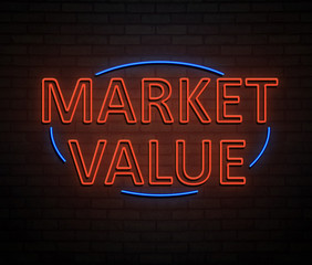 Fototapeta na wymiar Market value concept.