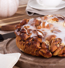 Golden Brown Glazed Streusel Coffee Cake