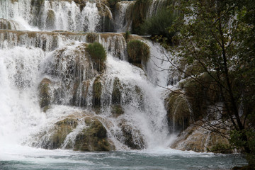 Waterfalls in Krka / National Park in Croatia