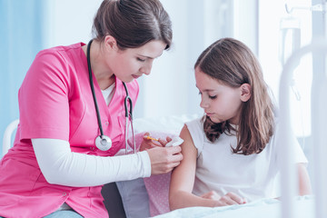 Nurse doing an injection