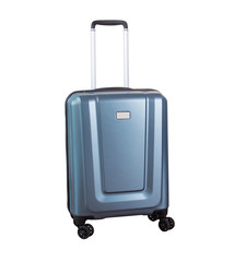 blue luggage isolated on white background