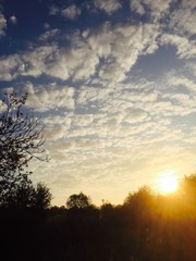 Fototapeta na wymiar Sonnenaufgang in ländlicher Gegend