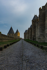 Fototapeta na wymiar Borgo medievale di Carcassonne, Francia