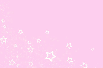 Pink abstract background with a scattering of small white stars