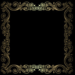 Gold vintage frame