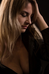 Fototapeta premium Beautiful young woman in lingerie