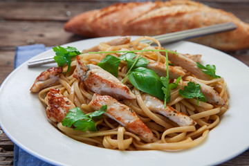 thai noodles on plate