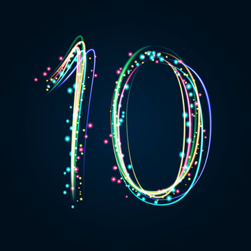 Neon Light Painting – Number 10
