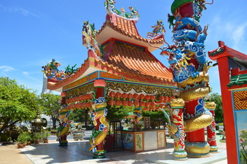 Fototapeta premium Chinese temple in Kanchanaburi