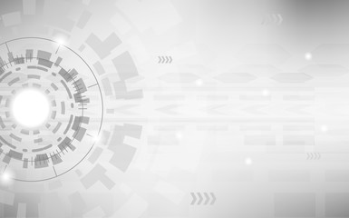 future technology concept, abstract white background