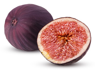 Fresh figs fruit one cut in half