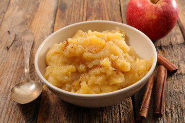 apple sauce and cinnamon