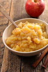 apple sauce and cinnamon