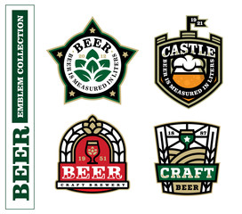 Fototapeta premium Modern professional label set for a craft beer