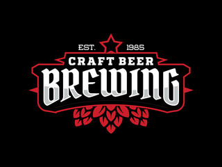 Modern professional label for a craft beer