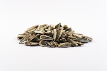 Sunflower seeds (white background)