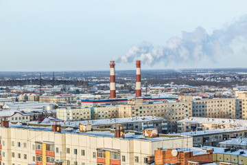 Landscape of a small town