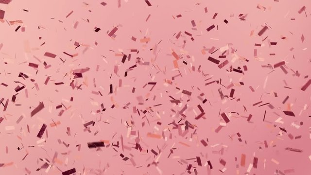 Rose Gold Collection #3. Modern confetti for that fresh and current look. Looping. On trend millennial pink, ticker tape style confetti. See portfolio for similar and so much more!