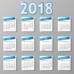 Calendar design. Vector illustration.
