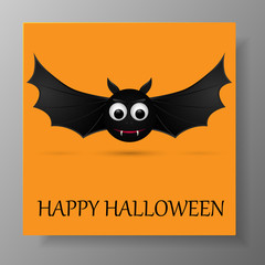 Halloween gift card with flying bats.