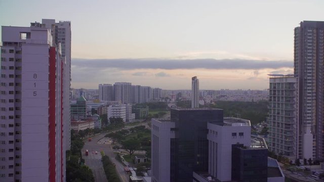 Singapore, the morning views of the city