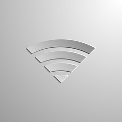 Gray wi-fi on a gray background