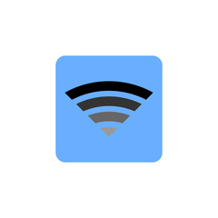 Icon WI-FI on a blue background