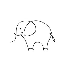Elephant linear abstract icon