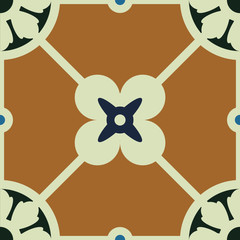 Classic Portuguese Geometric seamless pattern