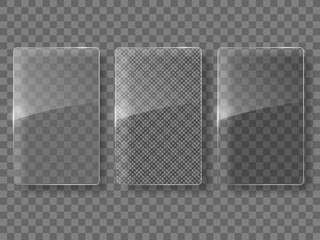Glass framework set. Vector illustration.