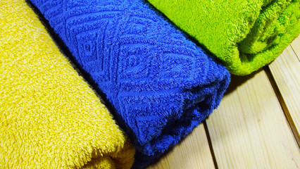 Beautiful soft towels for baths and saunas.