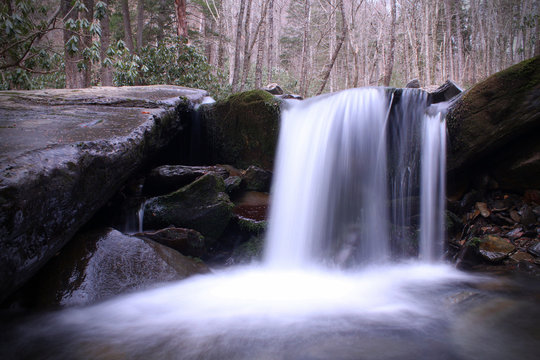 Blurred Water Fall Professional Nature Photography Landscape in the Great Smoky Mountains