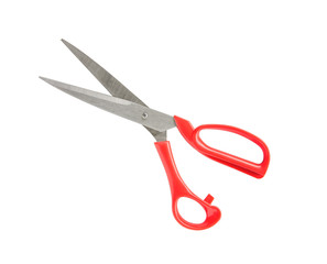 Red Scissors isolated on white background