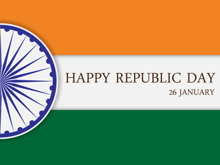 Happy Republic Day of India. 26th January.