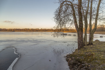 Lake with ice