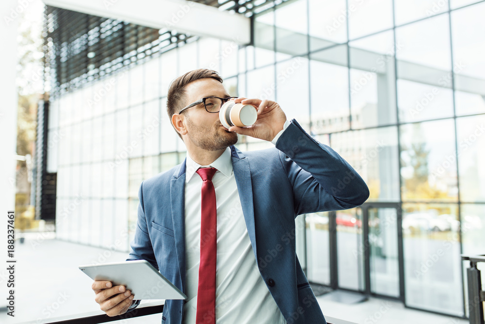 Canvas Prints Drinking coffee