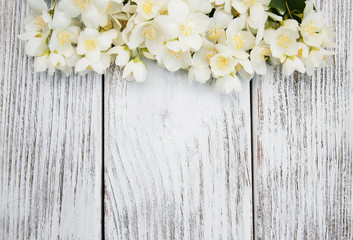 Fototapeta premium Border with jasmine flowers