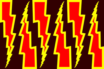 Lightning bolt - abstract geometric vector pattern - red and yellow, Thunder abstract background ,