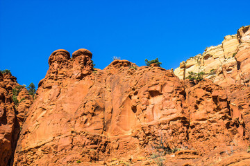 Fototapeta na wymiar Red Rock Formations In Arizona Mountains