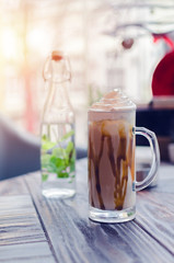 frappe coffee in the coffee shop