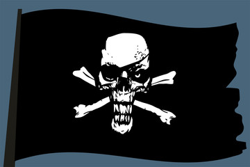Pirate vector flag